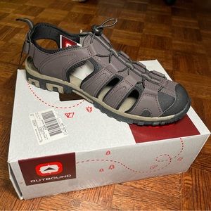 Outbound Men's Shore Closed-Toe Hiking Shoes/Sandals with Durable Outsole